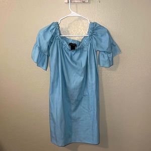 Cute blue shirt dress